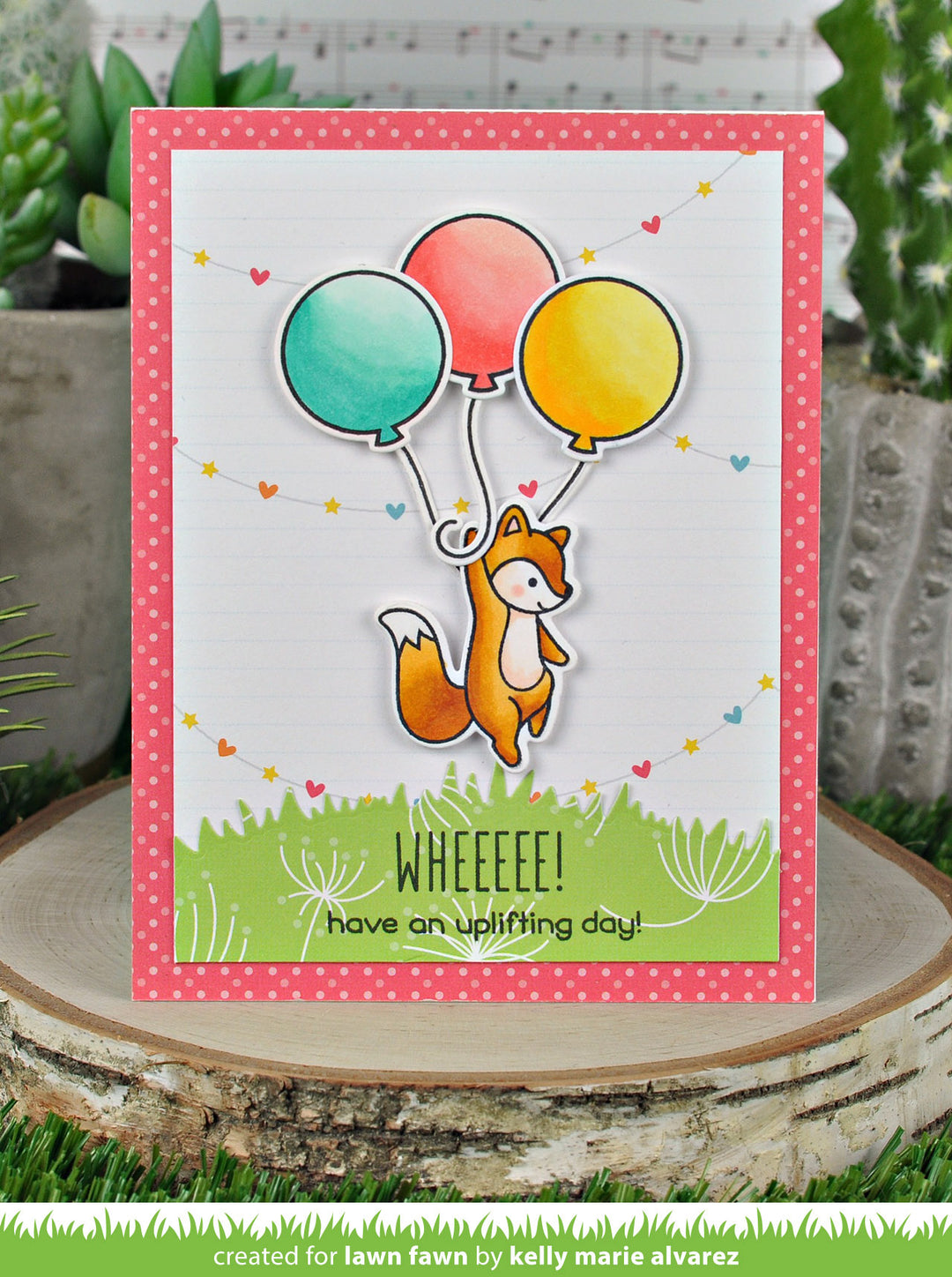 Lawn Fawn - LF2215 & LF2216 - Really High Fives - Stamp and Lawn Cuts Set