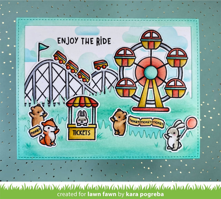 Lawn Fawn - LF1694 & LF1695 - Coaster Critters - Stamp and Lawn Cuts Set