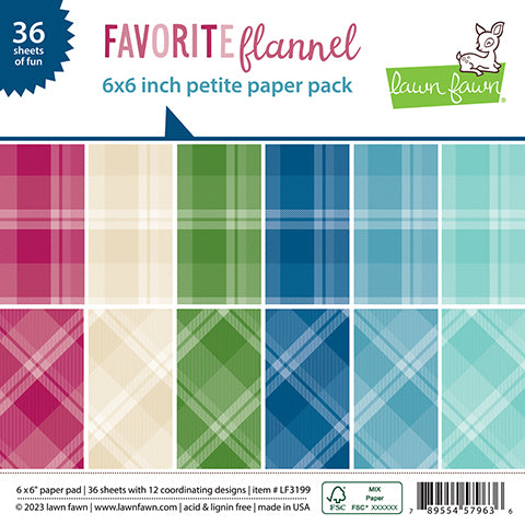 Lawn Fawn LF3199 Favorite Flannel Petite Paper Pack