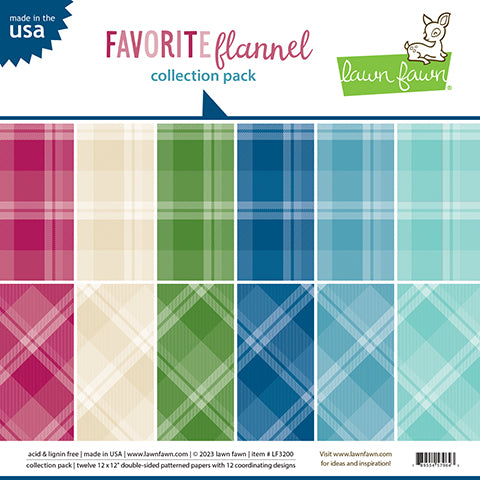 Lawn Fawn LF3200 Favorite Flannel Collection Pack