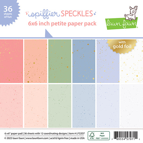 Lawn Fawn LF3207 Spiffier Speckles Petite Paper Pack