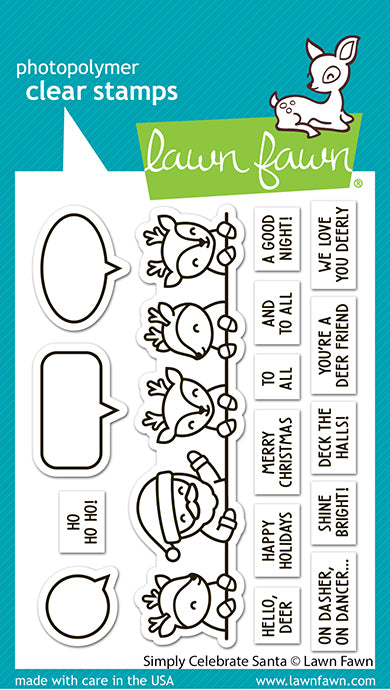 Lawn Fawn LF3236 Simply Celebrate Santa 3x4 clear stamp set