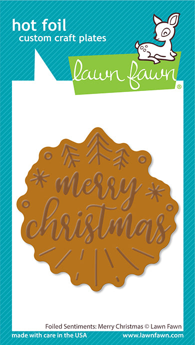 Lawn Fawn LF3262 Foiled Sentiments: Merry Christmas