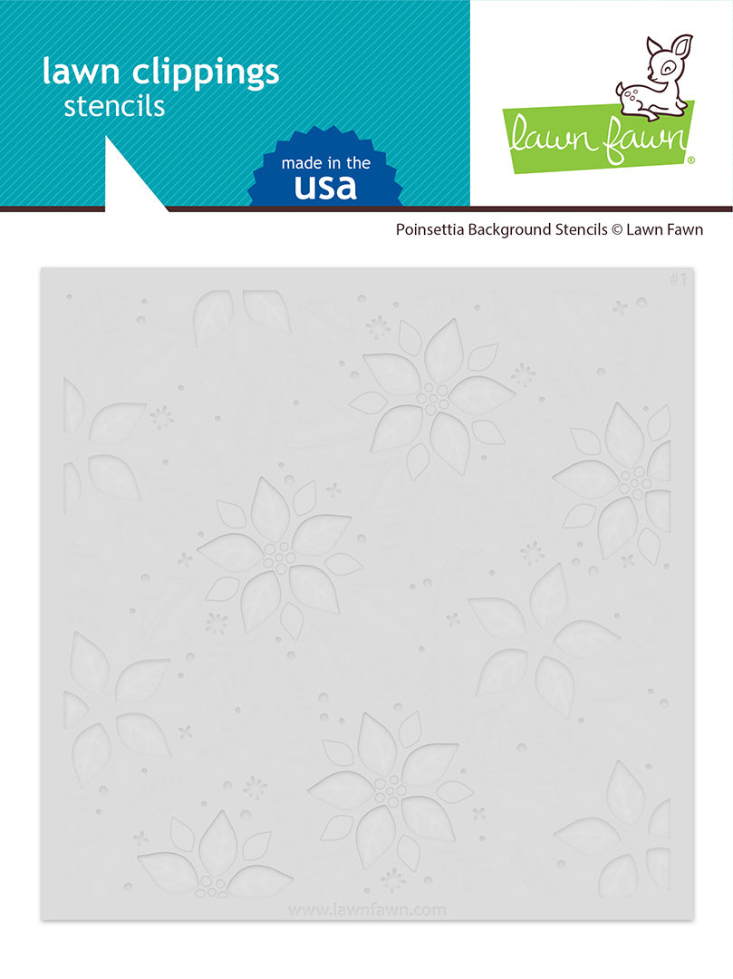 LF3280 Poinsettia Background Stencils in package