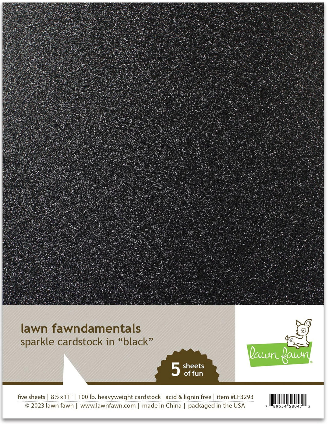 LF3293 - Sparkle Cardstock - Black