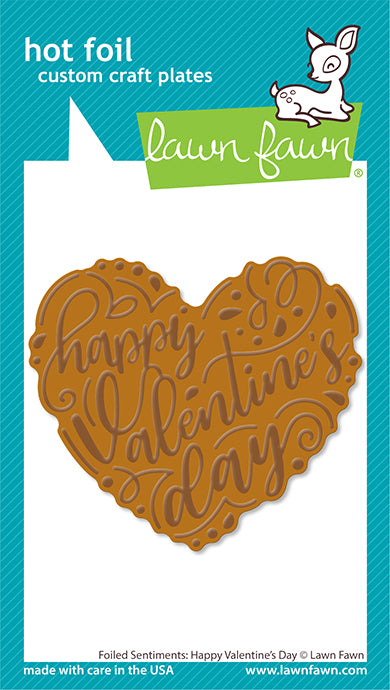 LF3321 Foiled Sentiments: Happy Valentine'S Day Hot Foil Plate