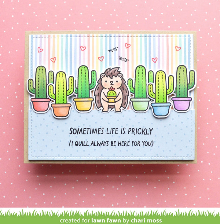LF3330 card using Rainbow Ever After Petite Paper Pack by Lawn Fawn
