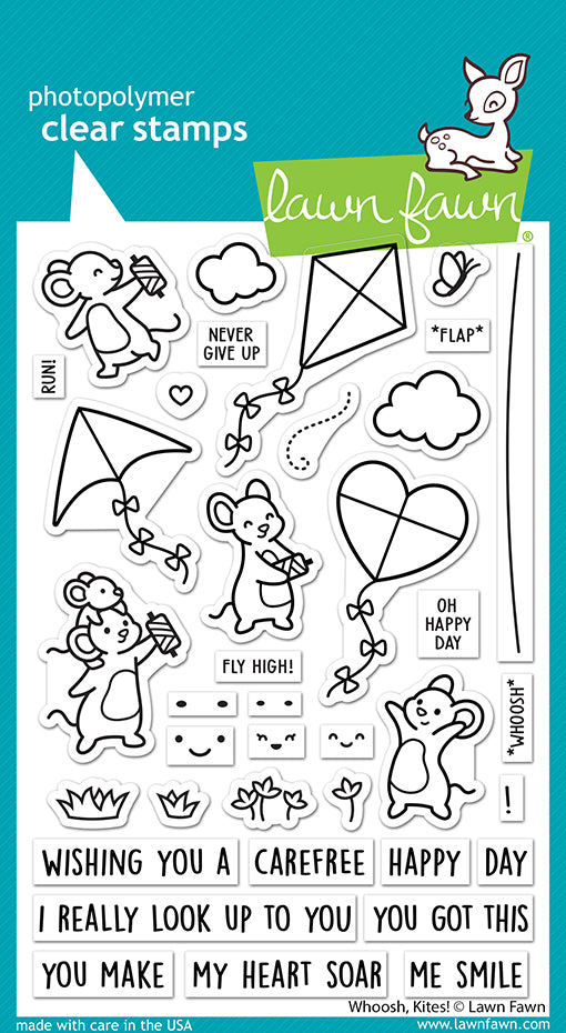 Lawn Fawn LF3417 Whoosh, Kites! 4X6 Clear Stamp Set