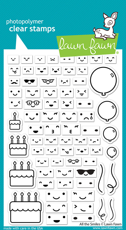Lawn Fawn LF3423 All The Smiles 4X6 Clear Stamp Set