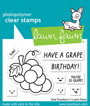 Lawn Fawn LF3425 Year Fourteen 2X3 Clear Stamp Set