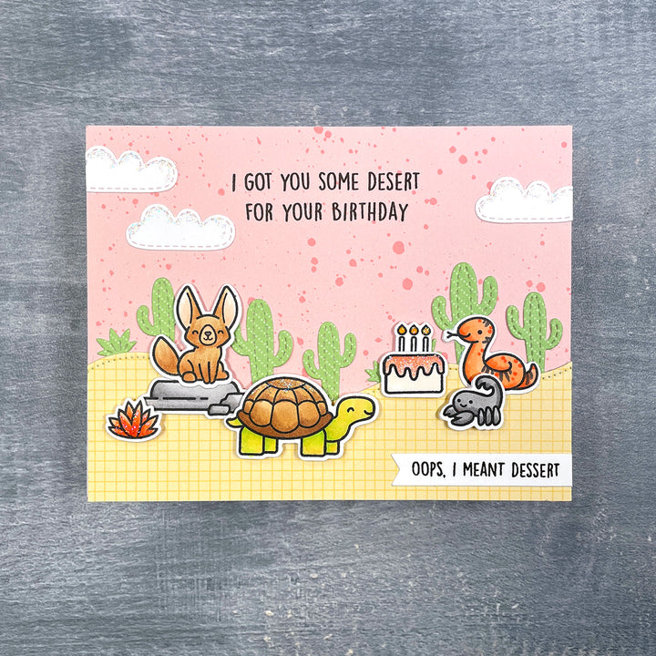 Lawn Fawn LF3437 Cactus Hillside Border Dies card example