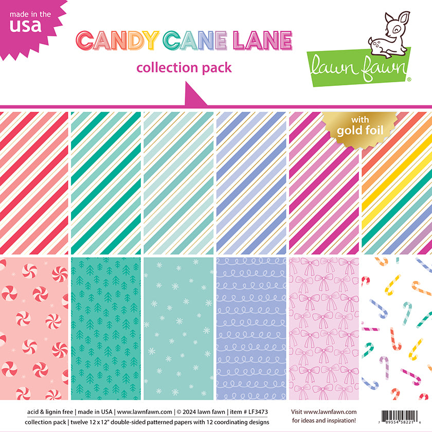 LF3473 Candy Cane Lane Collection Pack paper