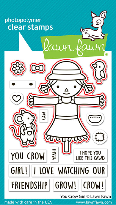 Lawn Fawn LF3491 You Crow Girl Lawn Cuts die