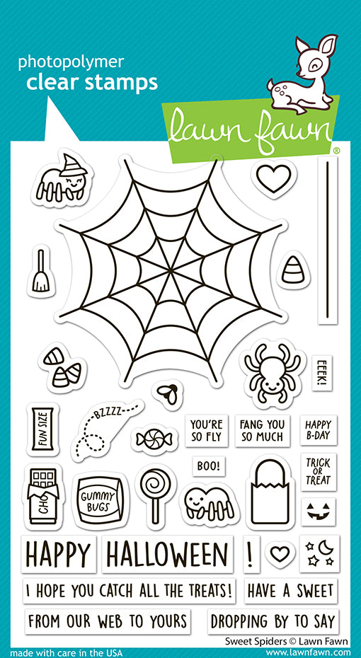 Lawn Fawn LF3492 Sweet Spiders 4x6 clear stamp set