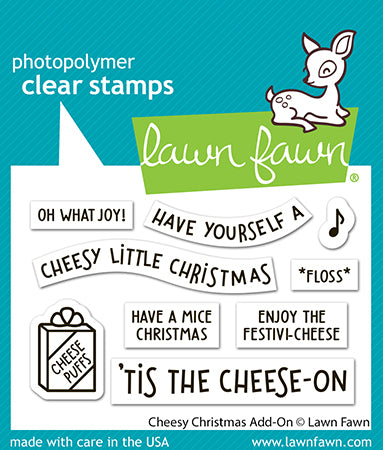 Lawn Fawn LF3502 Cheesy Christmas Add-On 2x3 clear stamp set