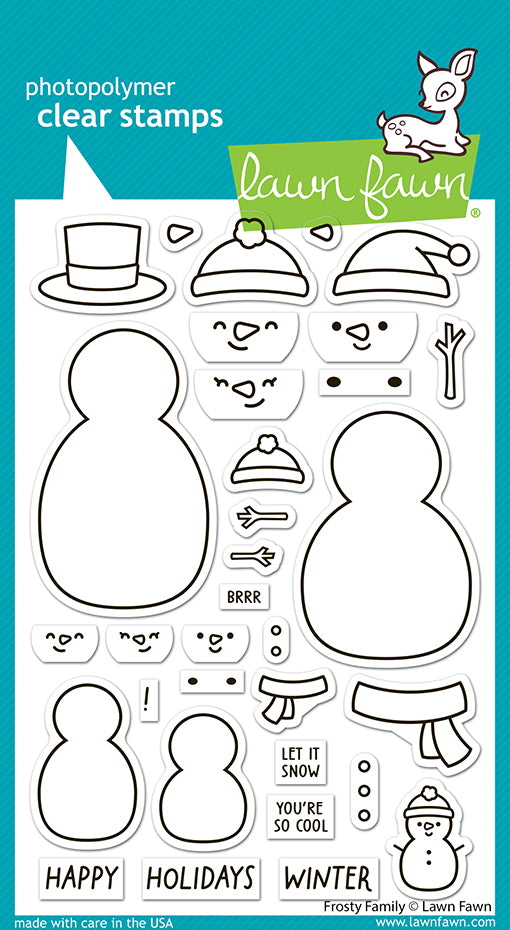 Lawn Fawn LF3504 Frosty Family 4x6 clear stamp set