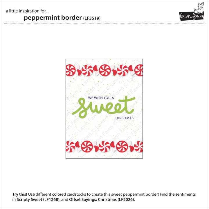 Lawn Fawn LF3519 Peppermint Border dies