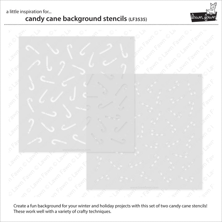 Lawn Fawn LF3535 Candy Cane Background Stencils