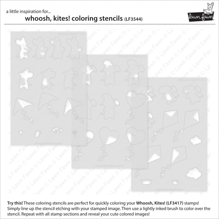 LF3544 - Whoosh Kites Colouring Stencils