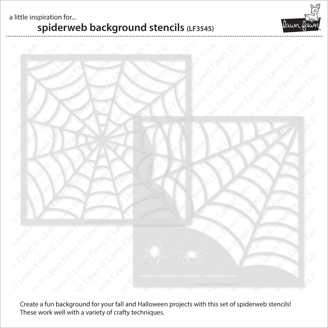 Lawn Fawn LF3545 Spiderweb Background Stencils