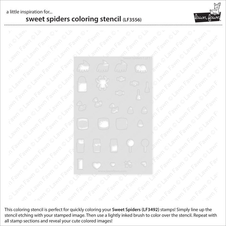 LF3556 Sweet Spiders Coloring Stencils