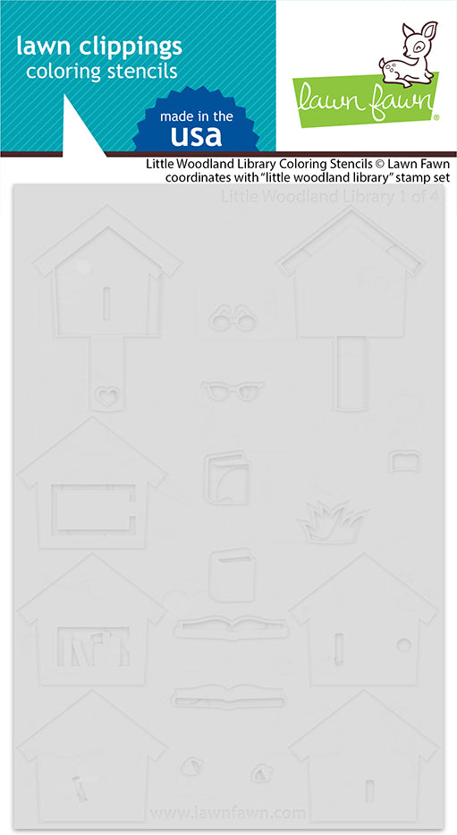 LF3560 Little Woodland Library Coloring Stencils