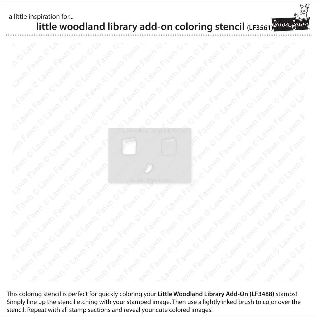 LF3561 Little Woodland Library Add-On Coloring Stencils