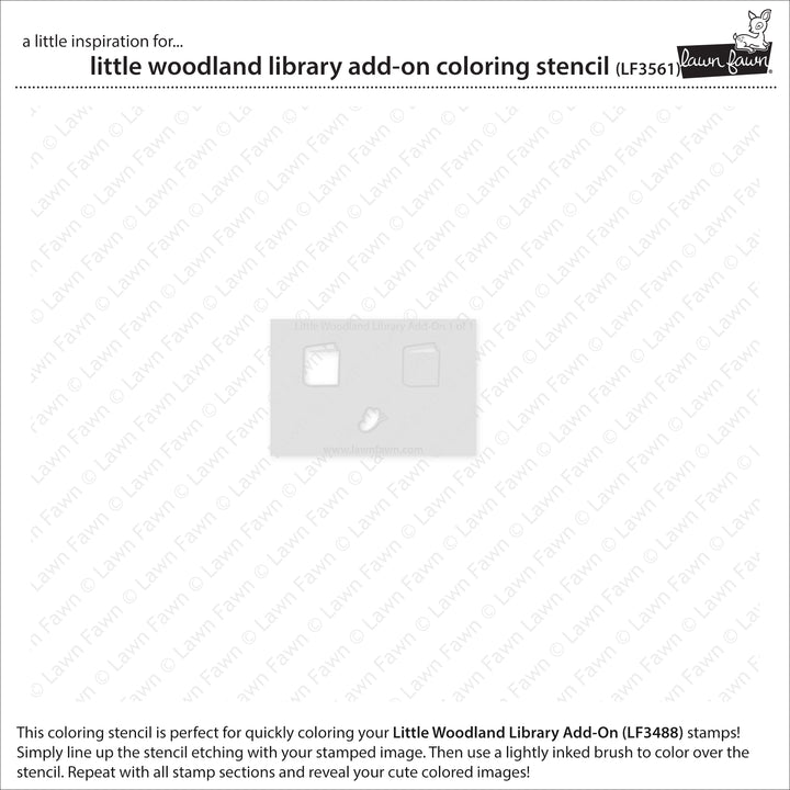 LF3561 Little Woodland Library Add-On Coloring Stencils