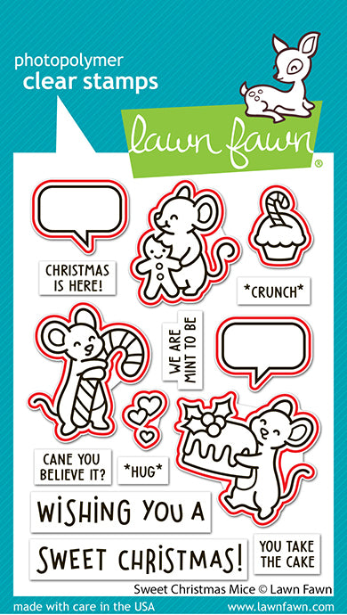 Lawn Fawn - LF3569 - Sweet Christmas Mice Lawn Cuts