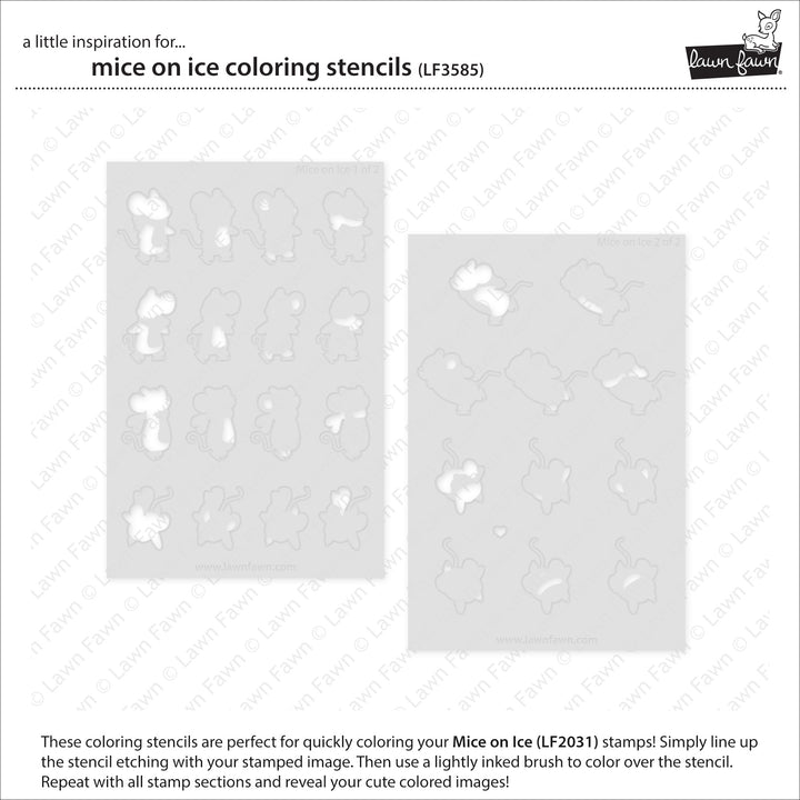 LF3586 - Mice on Ice Coloring Stencils