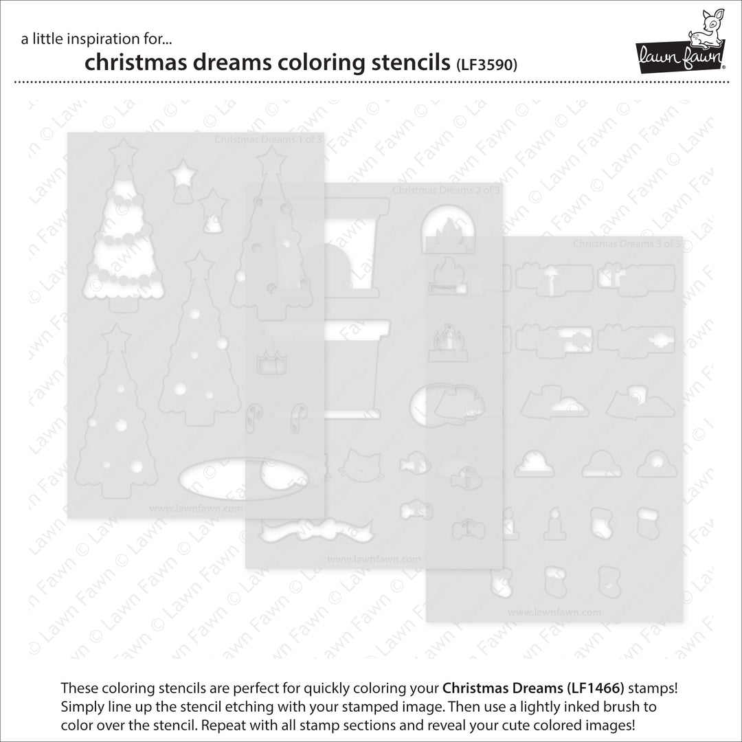 LF3590 - Christmas Dreams Coloring Stencils