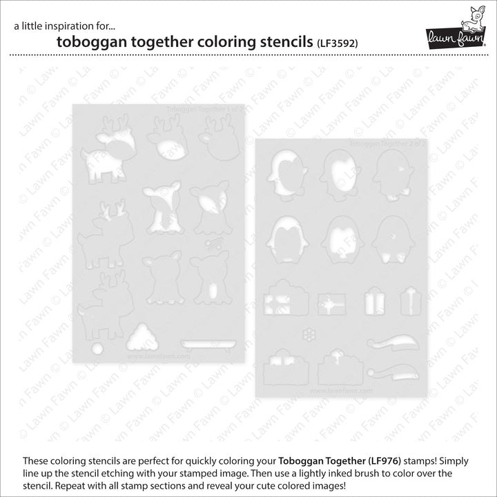 LF3592 - Toboggan Together Coloring Stencils