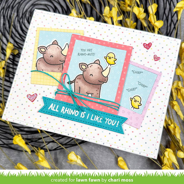 Lawn Fawn - LF3593 - Rhino-Mite! Stamp Set