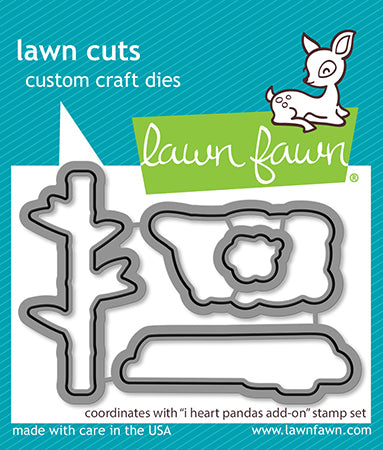 LF3600 - I Heart Pandas Add-On Lawn Cuts