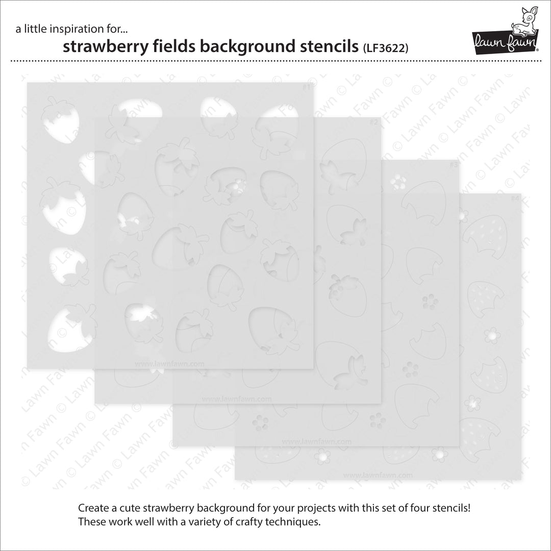 LF3622 - Strawberry Fields Background Stencils