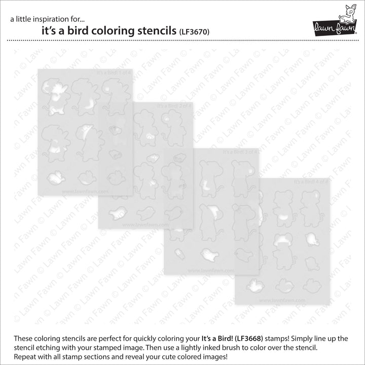 LF3670 - It'S A Bird! Colouring Stencils