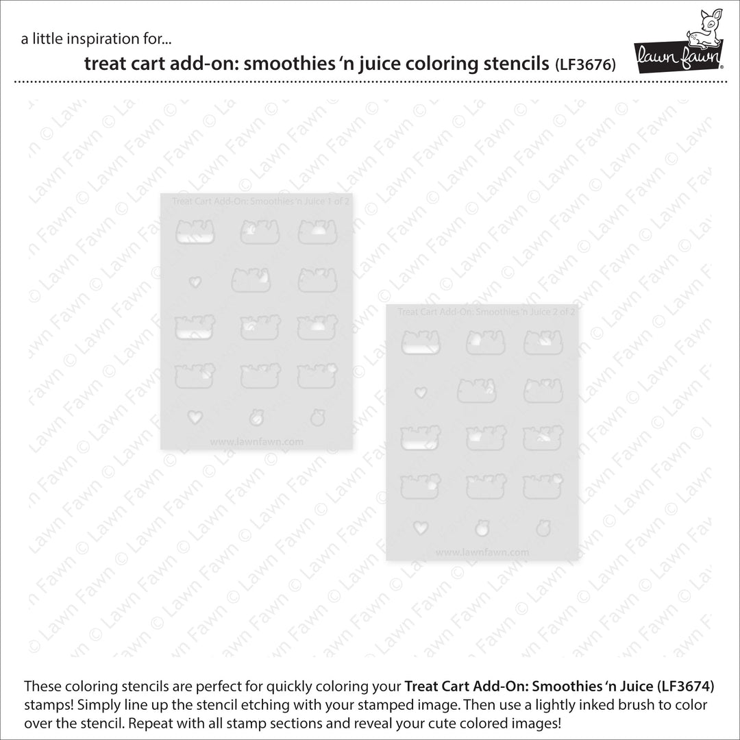 LF3676 - Treat Cart Add-On: Smoothies 'N Juice Coloring Stencils
