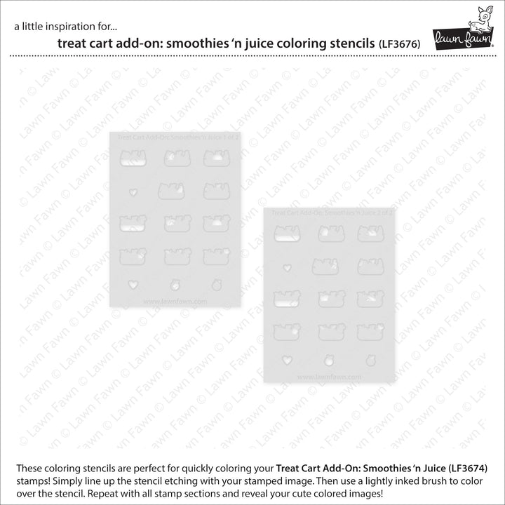 LF3676 - Treat Cart Add-On: Smoothies 'N Juice Coloring Stencils
