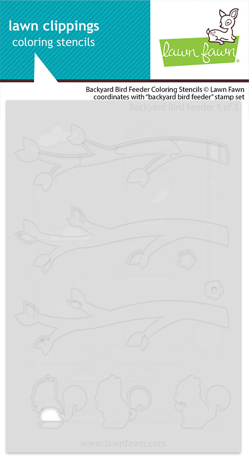 Lawn Fawn - LF3709 - Backyard Bird Feeder Colouring Stencils