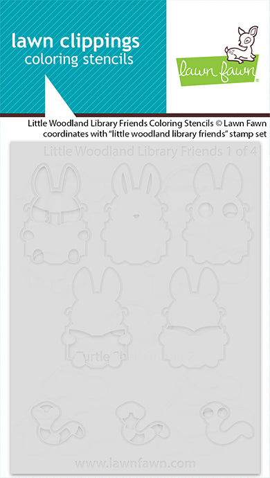 Lawn Fawn - LF3715 - Little Woodland Library Friends Coloring Stencils