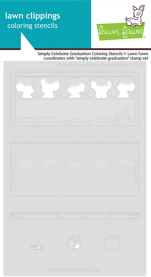 Lawn Fawn - LF3718 - Simply Celebrate Graduation Coloring Stencils