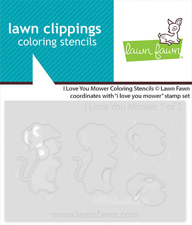 Lawn Fawn - LF3752 - I Love You Mower Coloring Stencils
