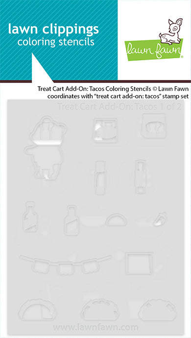 Lawn Fawn - LF3779 - Treat Cart Add-On: Tacos Coloring Stencils