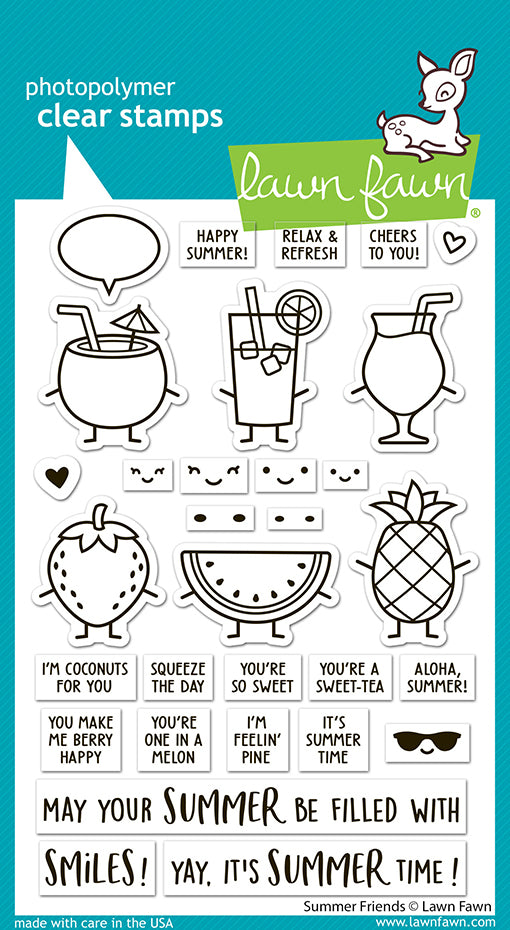 Lawn Fawn - LF3781 - Summer Friends Stamp Set