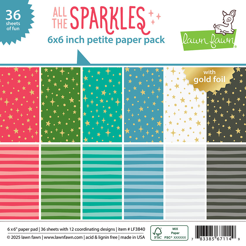 Lawn Fawn all the sparkles petite paper pack petite paper pack lf3840