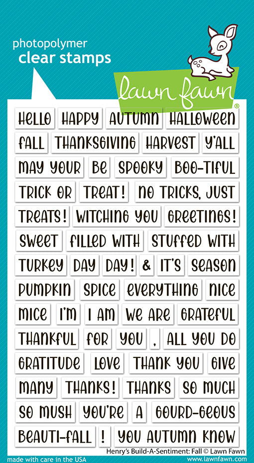 Lawn Fawn - LF3861 - Henry'S Build-A-Sentiment: Fall Stamp Set