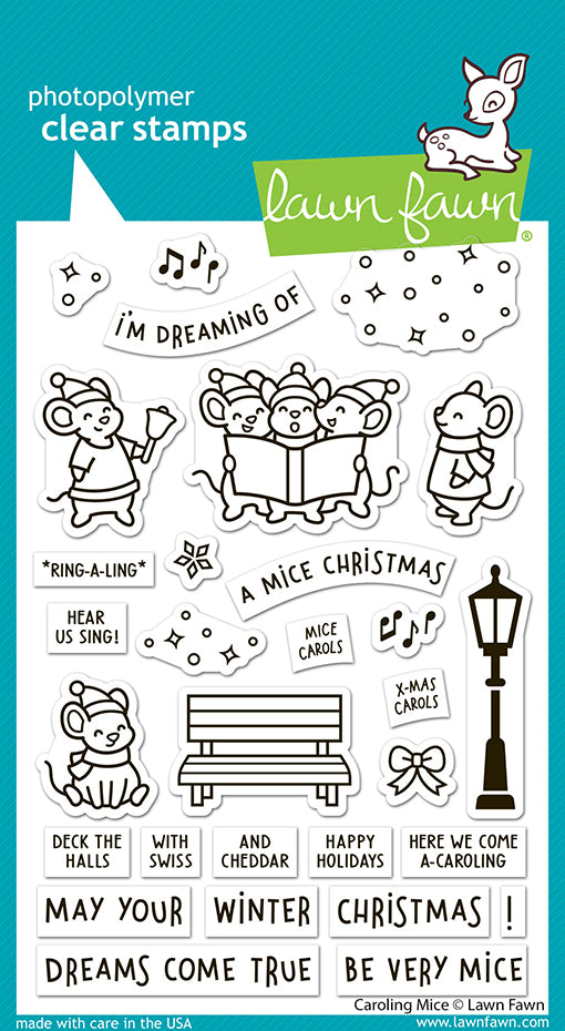Lawn Fawn - LF3893 - Caroling Mice Stamp Set