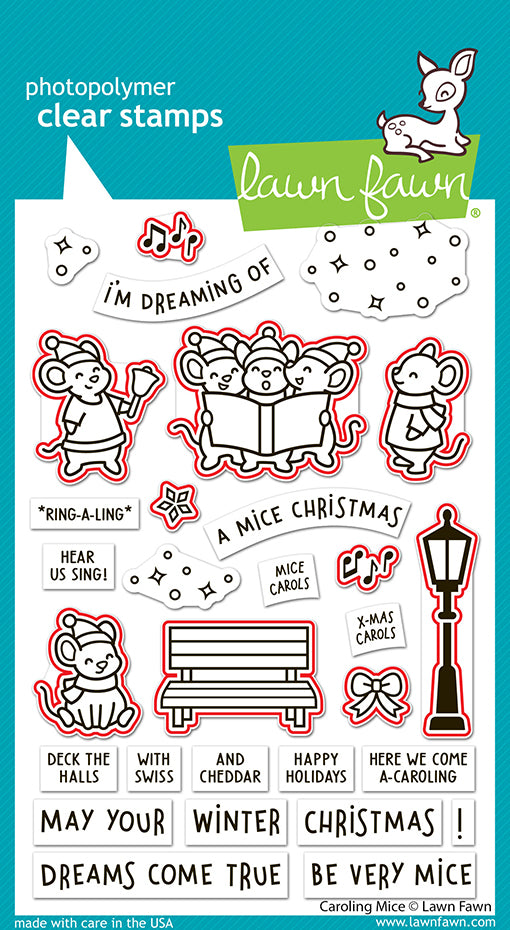 Lawn Fawn - LF3894 - Caroling Mice Lawn Cuts