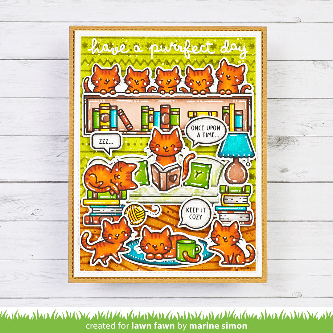 Lawn Fawn - LF3896 - Cozy Cats Stamp Set