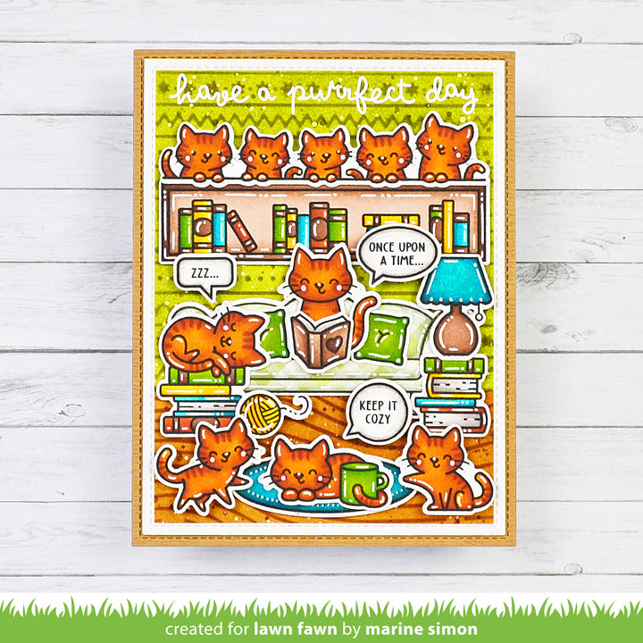 Lawn Fawn - LF3896 - Cozy Cats Stamp Set